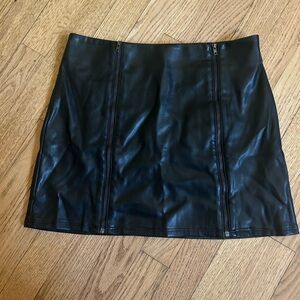 Faux Leather Mini Skirt